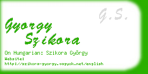 gyorgy szikora business card