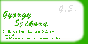gyorgy szikora business card